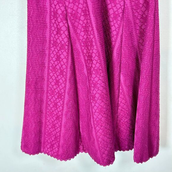 Free People Miss Connections Fuchsia Flirty Summer‎ Cutout Dress Woman’s 4 - Picture 5 of 14